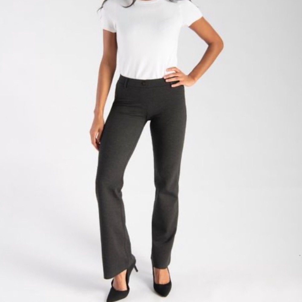 Betabrand Dress Yoga Pants  Charcoal Gray Petite XSmall